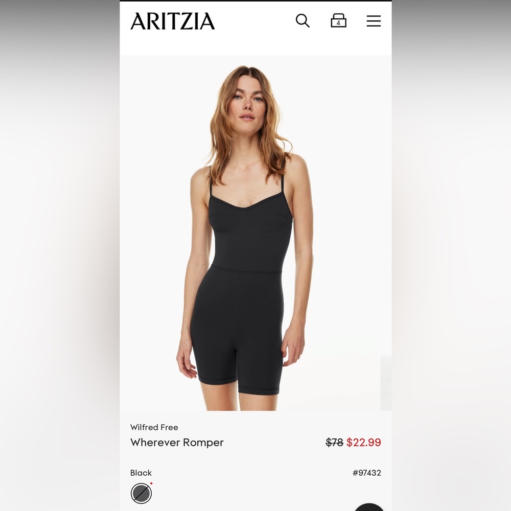 SOLD OUT BRAND NEW WITH TAGS ARITZIA WHEREVER ROMPER SIZE M